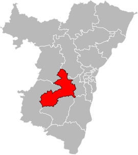 Situation of the canton of Molsheim in the department of Bas-Rhin