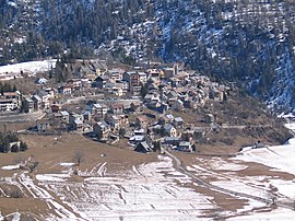 A general view of the village, from above