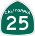 State Route 25 marker