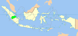 Provinsens läge i Indonesien.