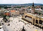 Krakow main square from above