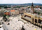 Aerial view of city.