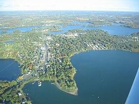 September 2006 aerial view of the town of Lindström