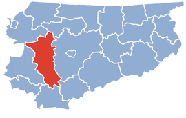 Poloha powiatu Powiat ostródzki vo Varmsko-mazurskom vojvodstve (klikacia mapa)