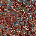 Paper marbling from a book bound in France around 1880 (detail)