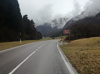 Passhöhe in Fahrtrichtung Tenno