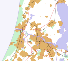 Zaandam is located in Northern Randstad