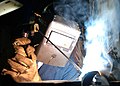 Shielded metal arc welding.