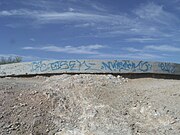 Gila River War Relocation Center concrete slab foundation.