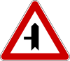 Intersection on a priority road with a non-priority road from left