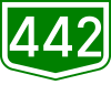 Main road 442 shield