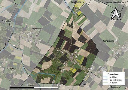 Carte orthophotographique de la commune en 2016.