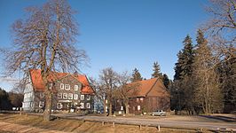 Bij Gasthof Auerhahn in Harz bereikt de B241 haar hoogste punt (636m).