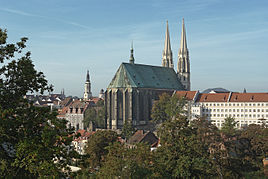 Billede af Görlitz by med Peterskirche