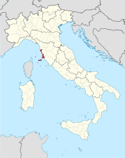 Provincie Livorno na mapě Itálie