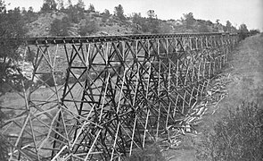 Flume trestle at the China Store grade.