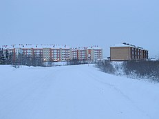 Rusiyanın Naryan-Mar şəhərində qütb gecəsi, 23 dekabr 2014, saat 11:27 (günorta)