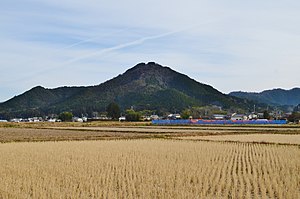 八上城のある高城山（丹波富士）