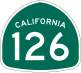 State Route 126 marker