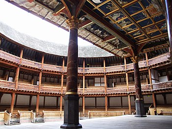 Globe Theatre, Innenraum, Nachbau