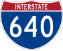 Interstate 640 marker