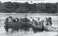 Le bac de Saint-Maurice sur la Laïta au début du XXe siècle (avant la construction du pont Saint-Maurice).