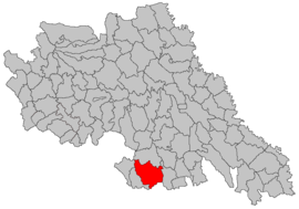 Location in Iași County