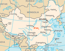 Location of Xi'an