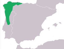 Distribución da salamántiga galega