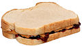 Peanut butter and jelly sandwich