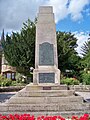 War memorial listing those from Pool who died in the Great War, the Second World War and the Iraq conflict