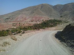 Village of Barf Riz, Neyshabur (summer of 2015). This village is situated on the southern foothill of this mountain range.