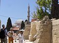 Rodos çarşısı, arkada Süleymaniye camii