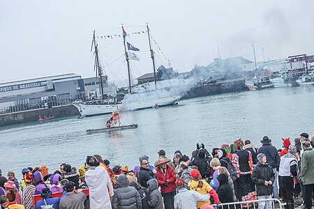 Crémation du « roi carnaval », 2013.