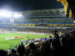 Derbi maçı öncesi tören