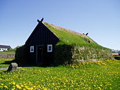 Ferme traditionnelle au musée d'Árbær (Árbæjarsafn).