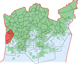 Position of Munkkiniemi within Helsinki