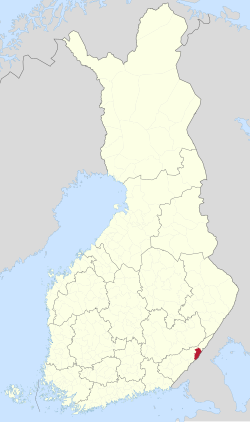 Location of Rautjärvi in Finland