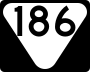 State Route 186 marker