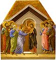 Pintura de Duccio, del políptic de la Maestà (Siena, Duomo)