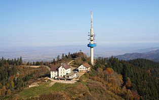 Aerial photograph of the summit of Blauen