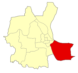 Location of Chbar Ampov within Phnom Penh