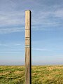 Højvandsmærke på Hamborg Hallig