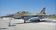 An F-16C Barak of 101 Squadron "First Fighter" from Ramat David Airbase, here in May 2017