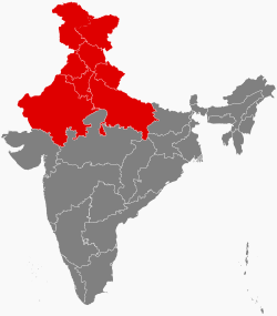 Location of Northwest India