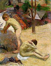 Paul Gauguin: Bretonlu Çocuklar Banyo Yapıyor (1888)