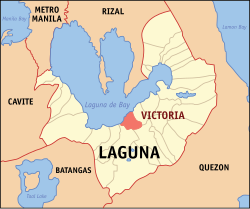 Mapa ning Laguna ampong Victoria ilage