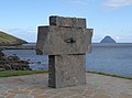 Sigmundur Brestisson - Hin seinasta ferðin, 2006. Monument in Sandvík in memory of Sigmundur Brestisson.