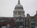 The Cathedral from the London Millennium Bridge during cleaning in 2005