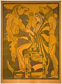 Circe, bois gravé, 1923